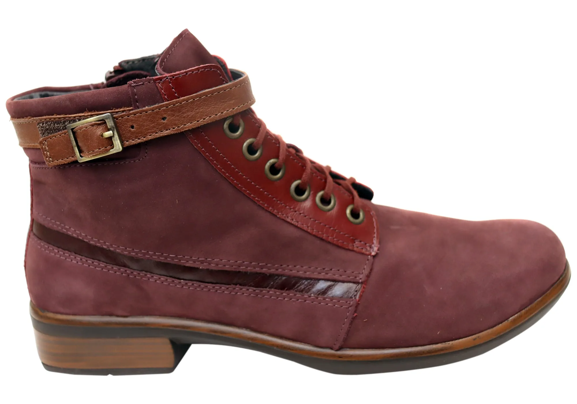 Shock Absorbing Comfort Seeker Low Profile Outdoor Explorer Naot Kona Womens Leather Comfortable Supportive Lace Up Ankle Boots