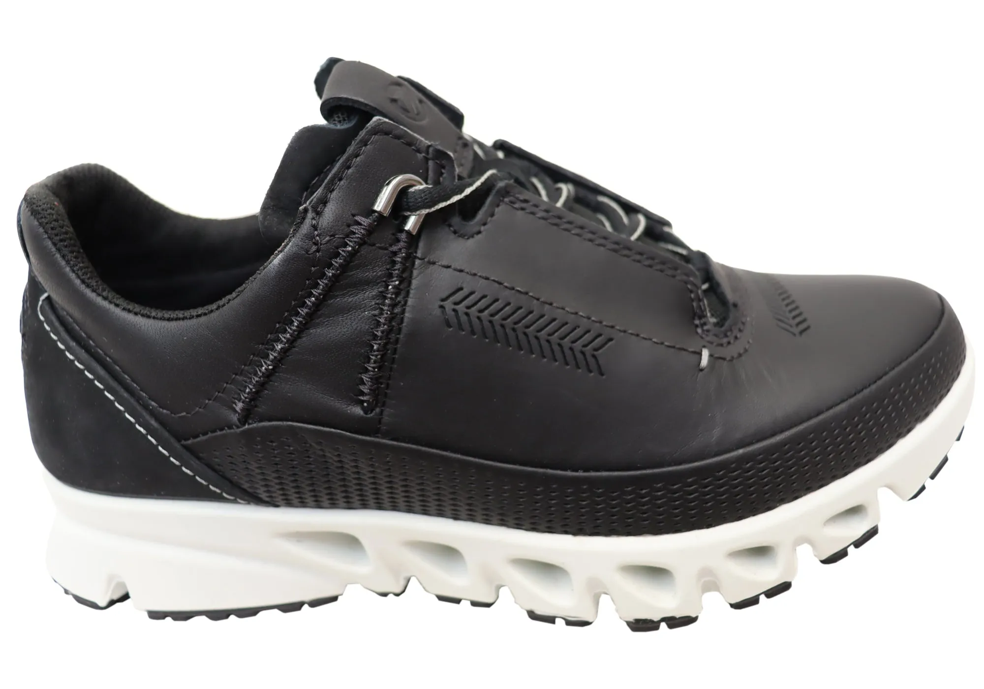 ECCO Multi Vent Womens Low GTX Comfortable Leather Lace Up Shoes Gusseted Tongue Design Cool Surface