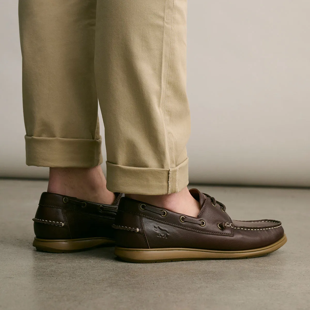 Travel Walk Outdoor Use Exeter Boat Shoes Chocolate