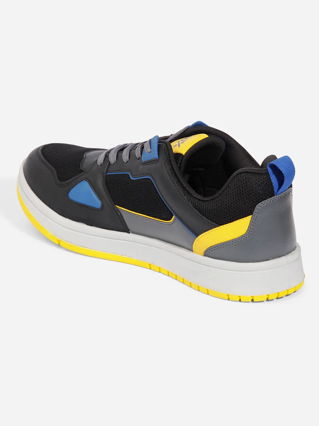 Men's Black Grey Lace Up Sneakers (IX6011) orthopedic insole