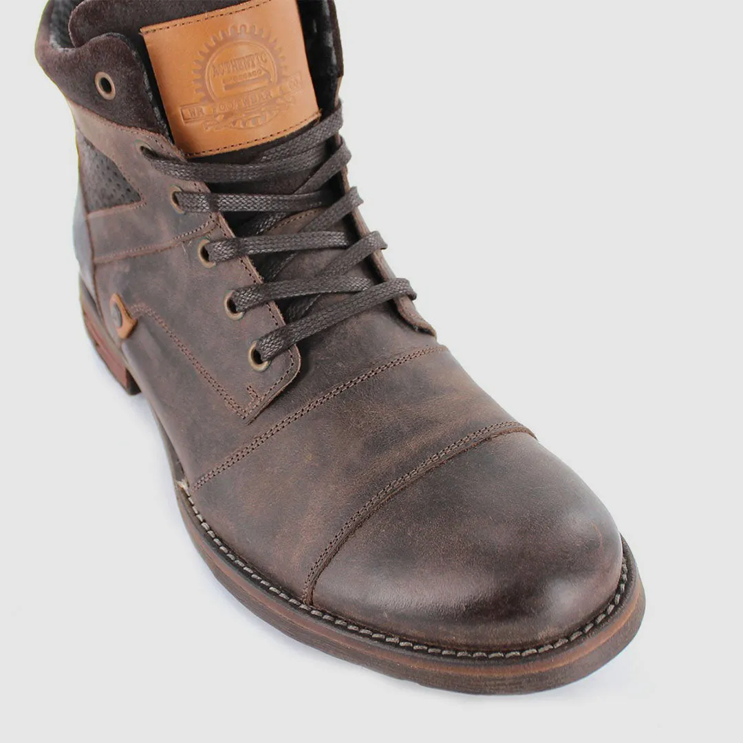 Dalby Lace Up Boots Dark Brown Mid Cut Outdoor Travel