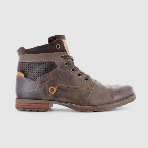 Dalby Lace Up Boots Dark Brown Reinforced Form Morning Walk Flexible Frame Urban Traveler