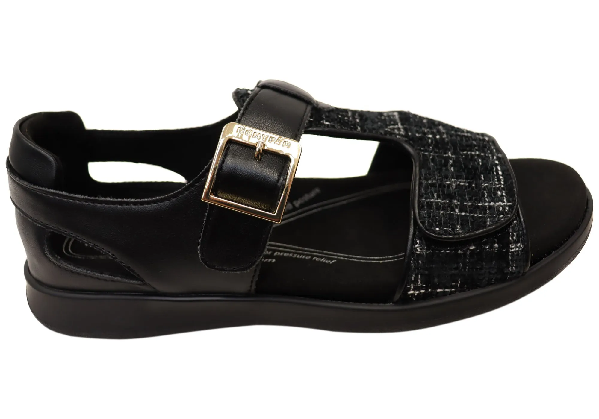 adjustable fit shoes Homyped Womens Erin T Bar Comfortable Wide Width Sandals