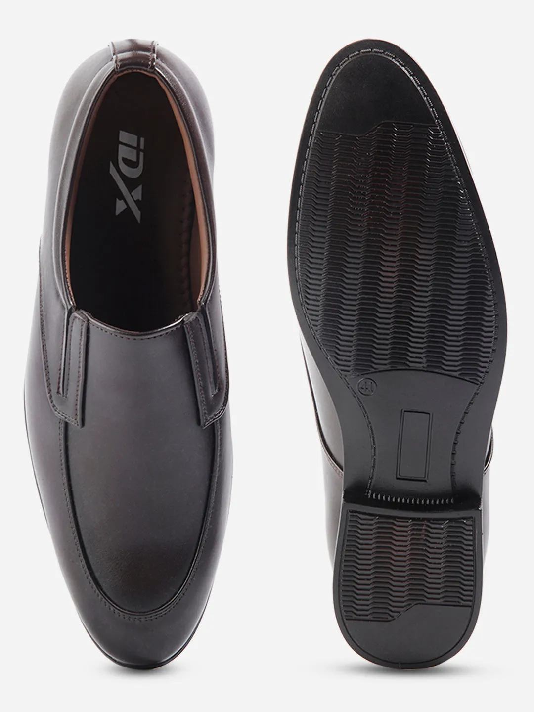 slim fit Men's Brown Round Toe Slip On Formal (IX1077)