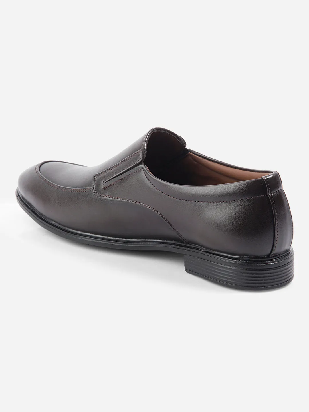 Simple Shade Men's Brown Round Toe Slip On Formal (IX1077)