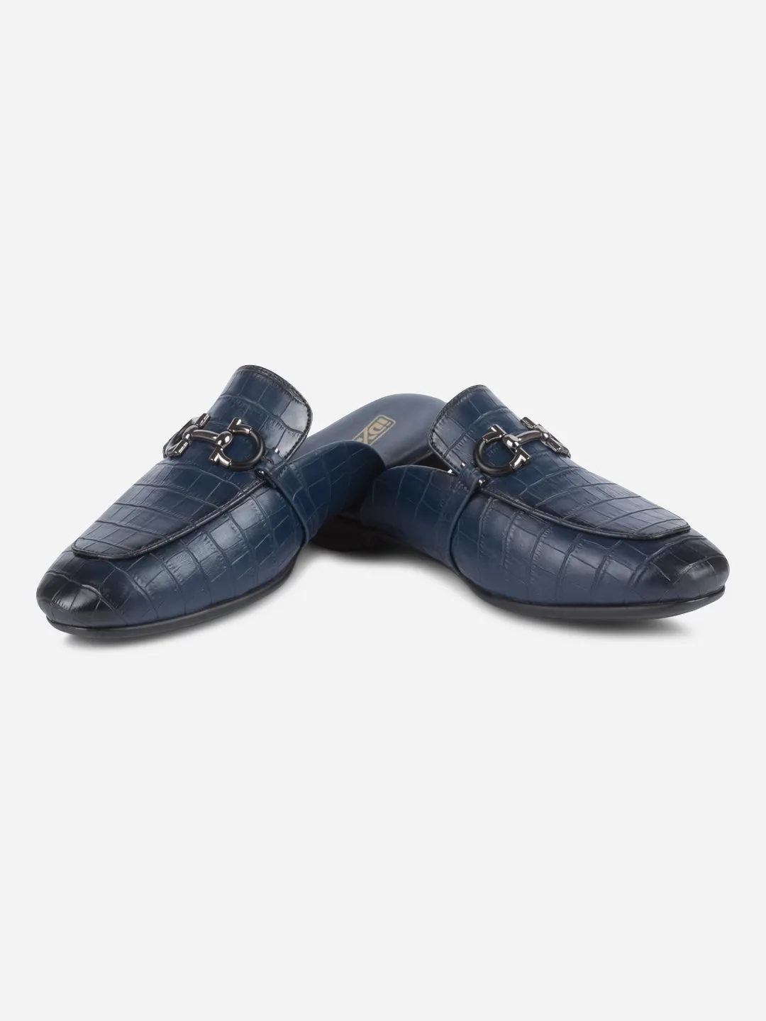 Formal Wear Men's Blue Smart Casual Buckle Mule (IX1089)