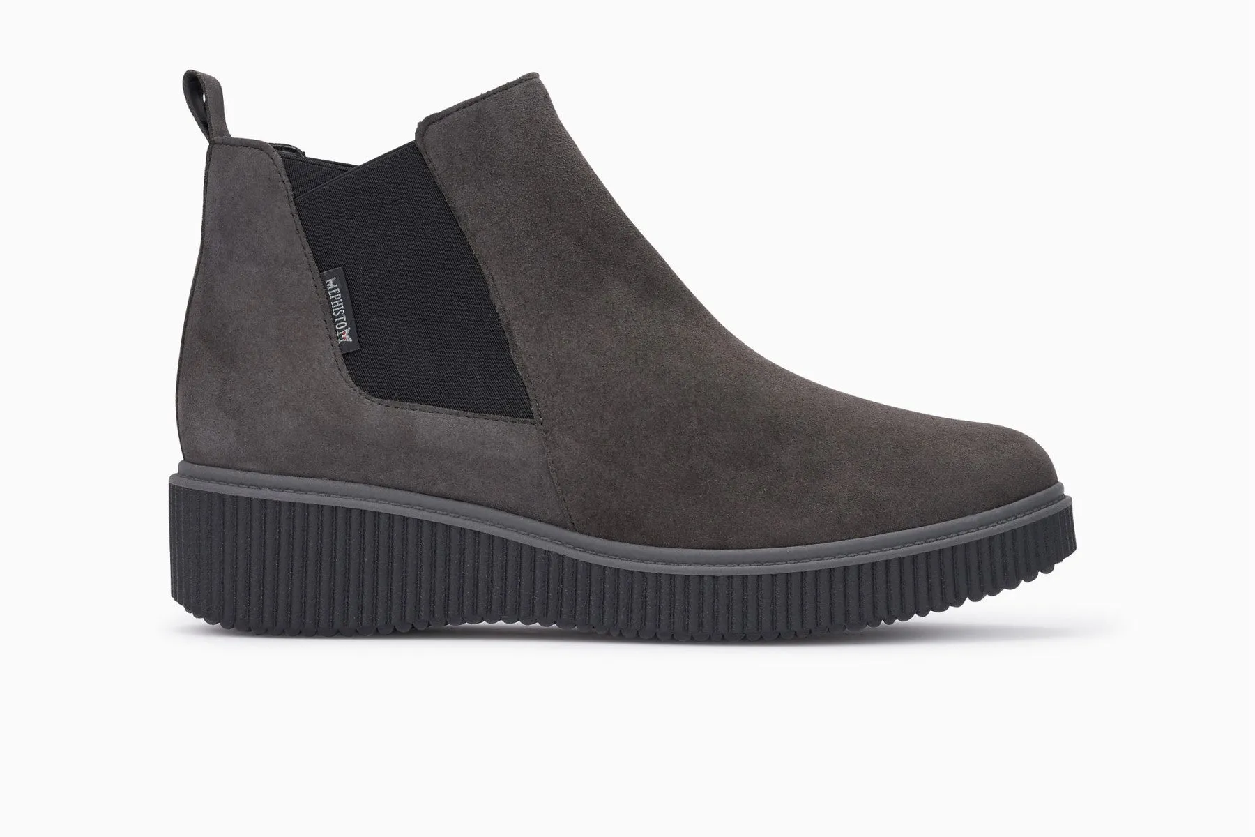 Emie - Grey Velcalf Premium 12203 High Comfort Sharp Appearance