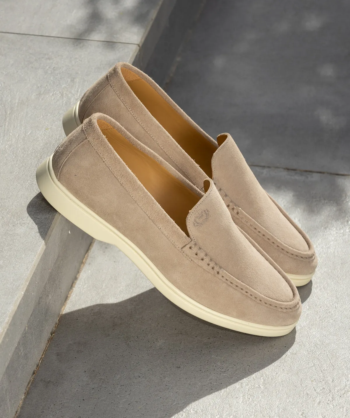 Mocassin MONACO Daim Sable Neutral palette Heel Cushion