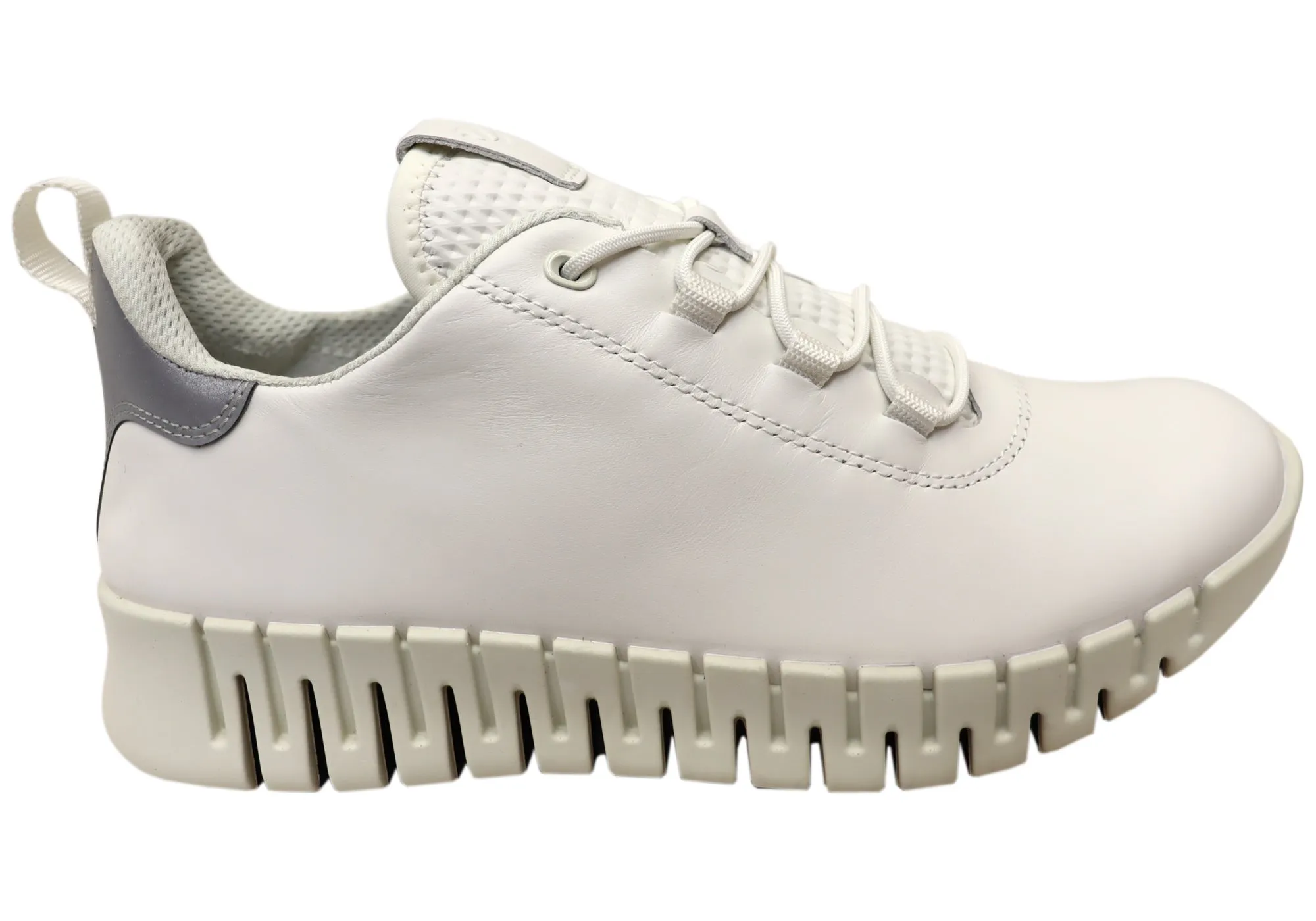 ECCO Womens Comfortable Leather Gruuv Sneakers Shoes Bright Jog