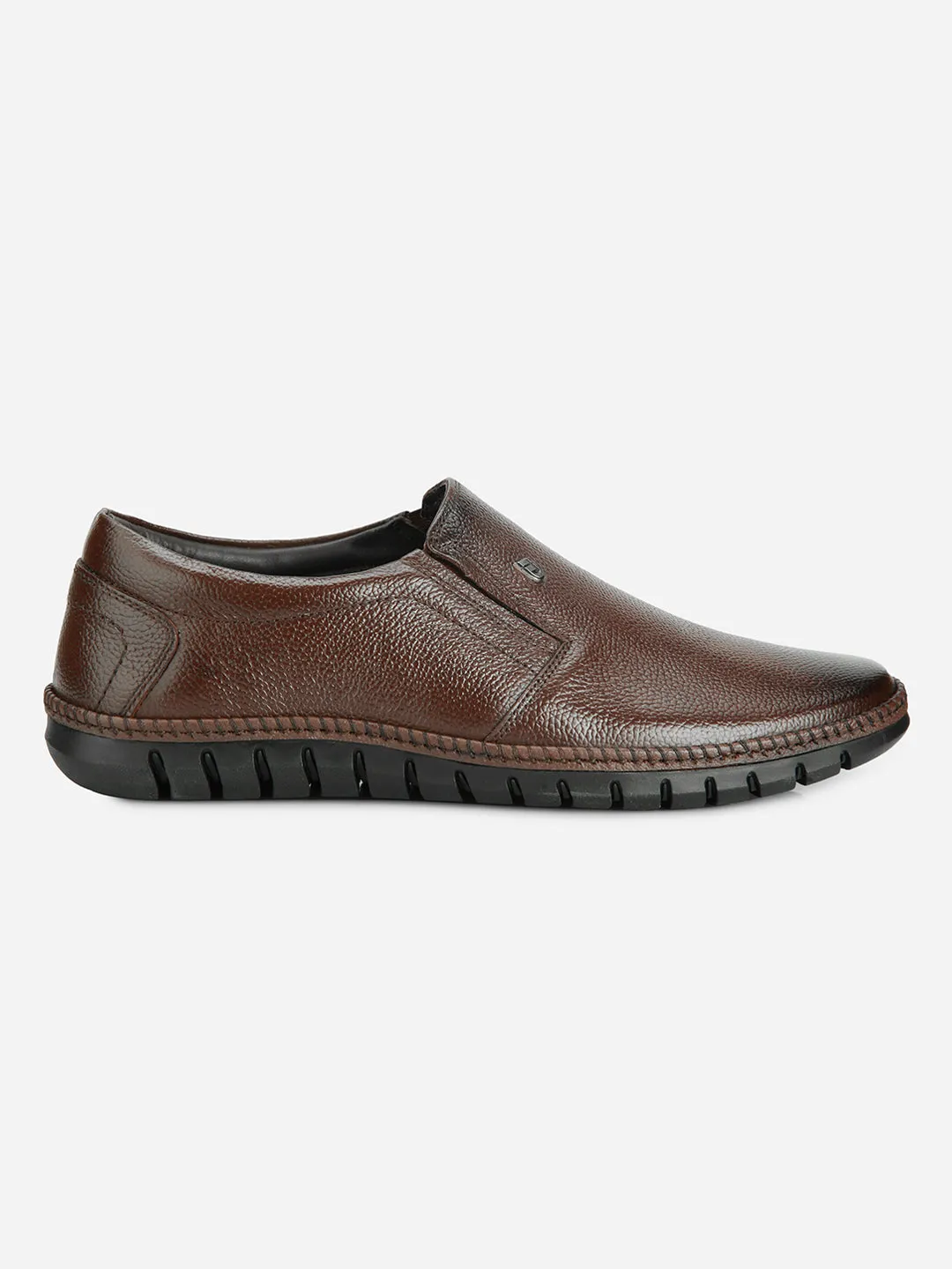 Men's Brown Comfort Fit Semi Formal Slip On (ID2071L) Stylish Appeal Travel Ready