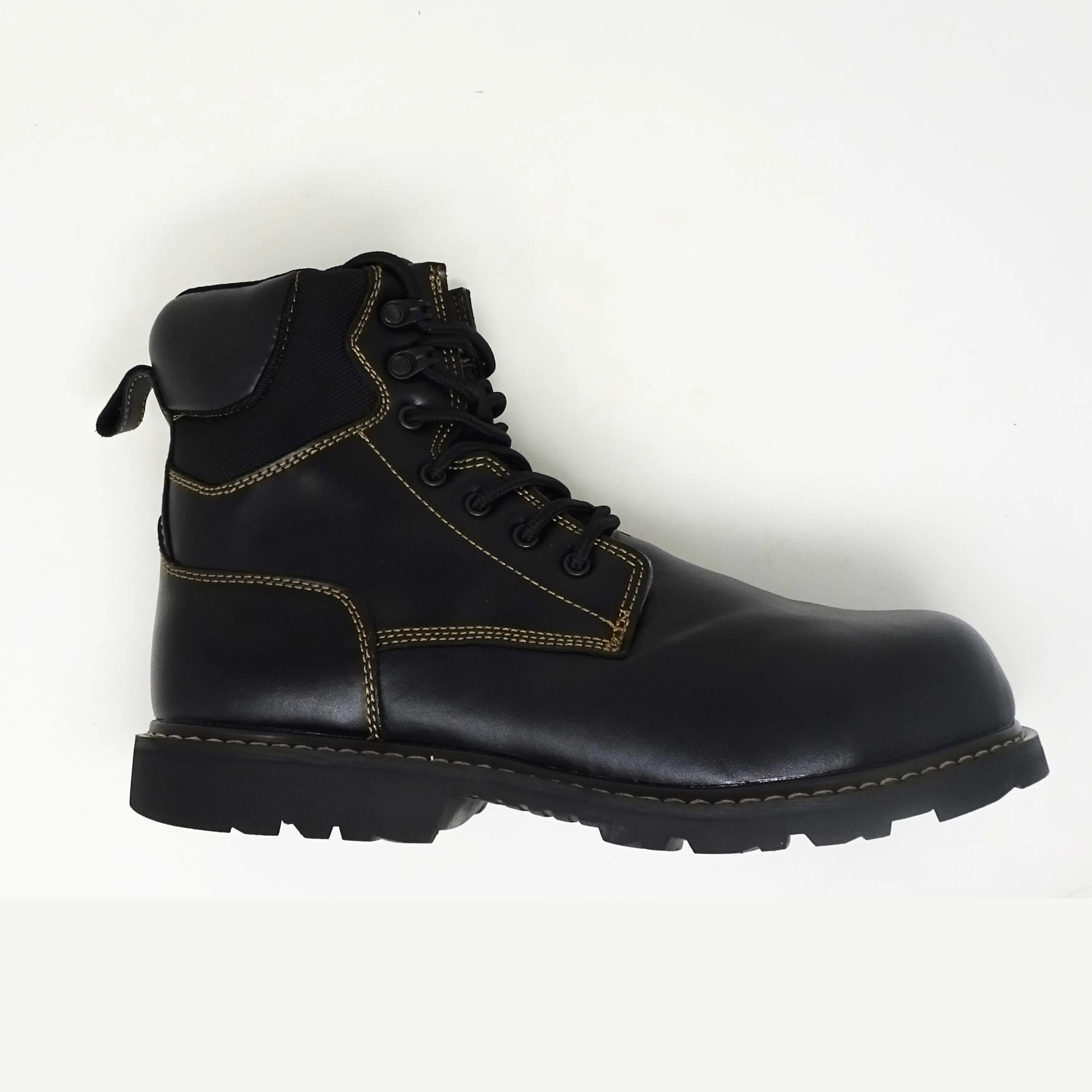 Fitec 6507 Black - Men Oil Resistant Work Boots Mesh Lining