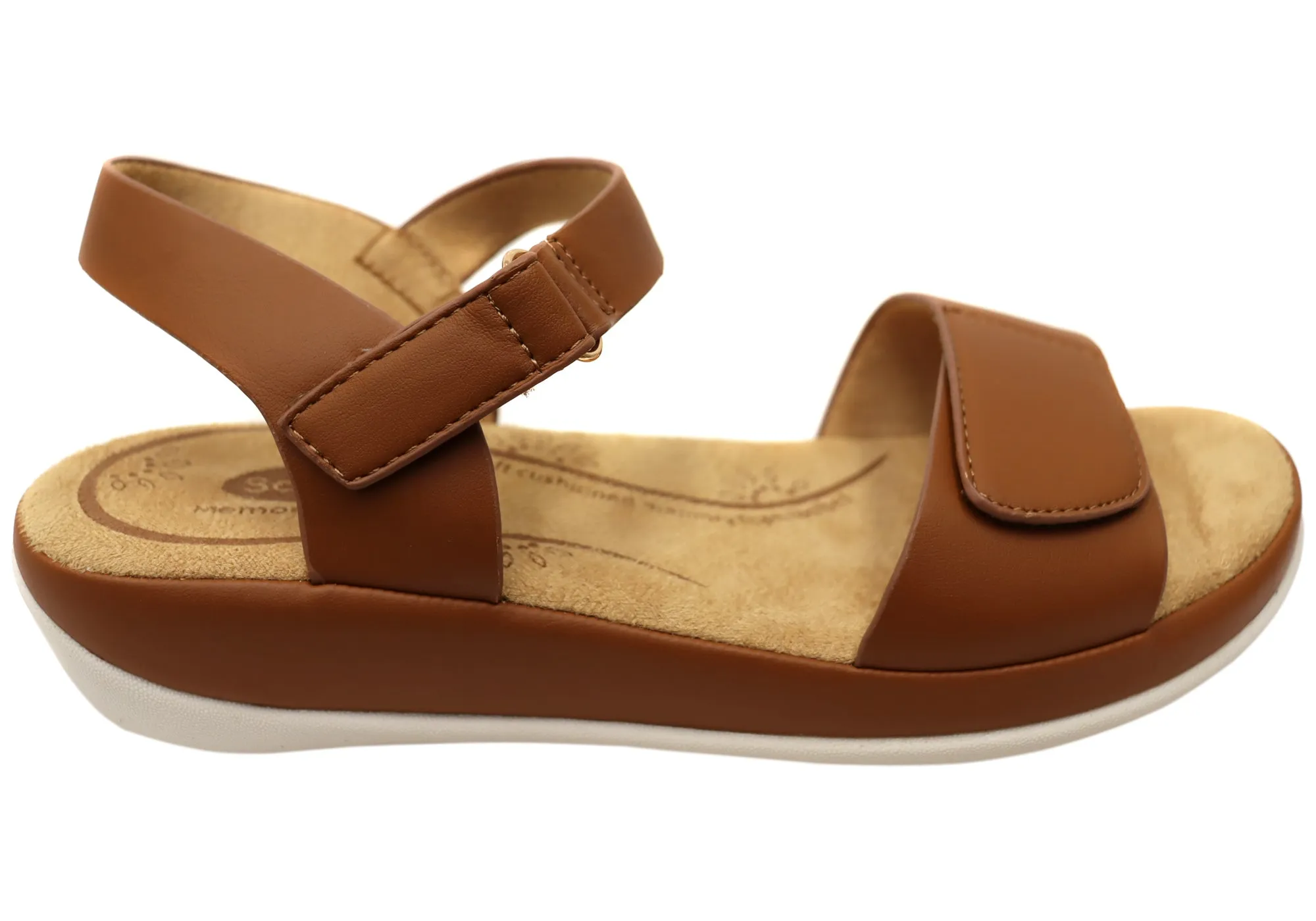 Scholl Orthaheel Carly Womens Comfortable Memory Foam Sandals Stylish Design