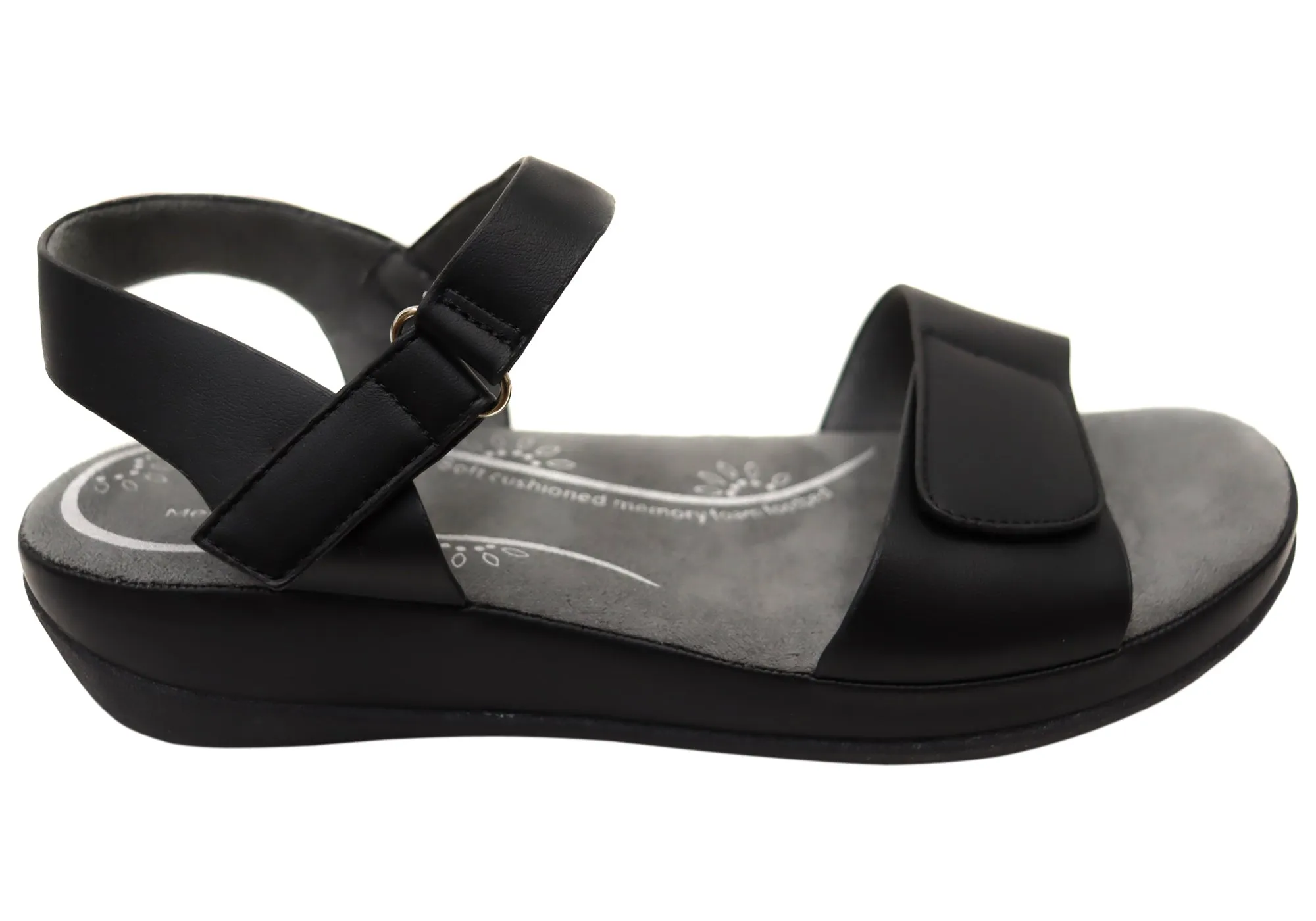Scholl Orthaheel Carly Womens Comfortable Memory Foam Sandals Stud Detail Open Frame
