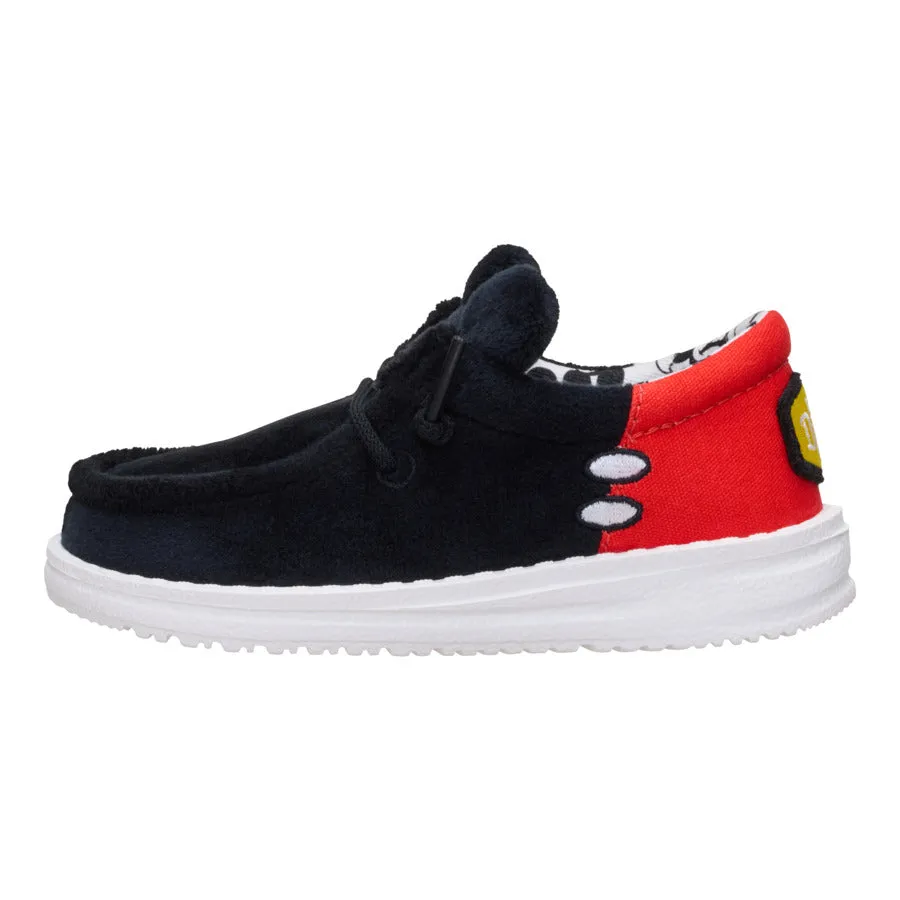 Street Style Stylish Comfort Disney Mickey Mouse Wally Toddler - Black/Red