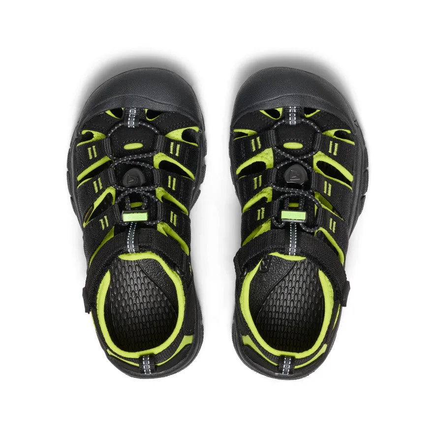 Big Kids' Newport H2  |  Black/Lime Green Comfortable Vacation Sandals