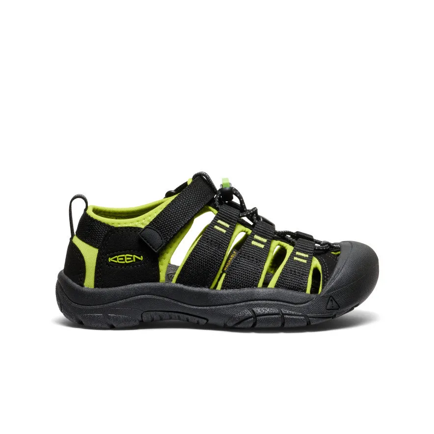 Quick Dry Shoes Big Kids' Newport H2  |  Black/Lime Green