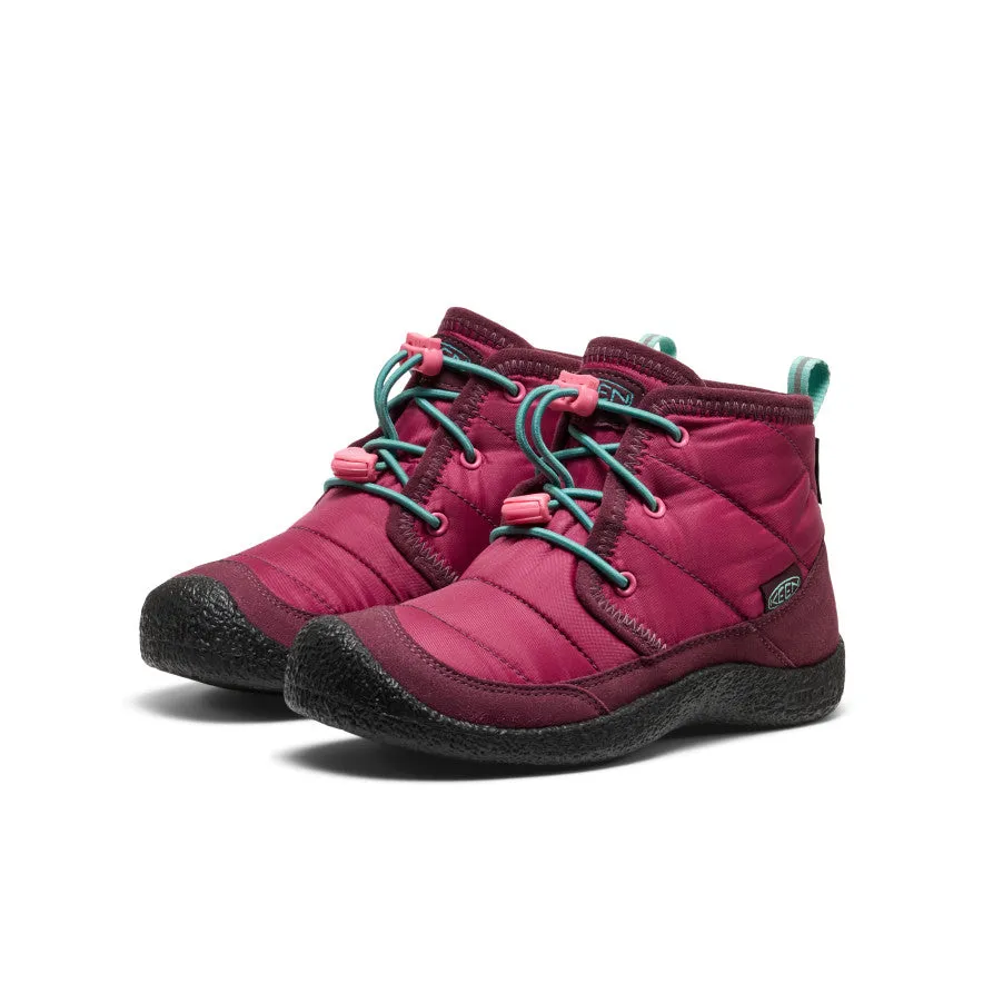 Little Kids' Howser II Waterproof Chukka  |  Beaujolais/Pool Blue Flexible Frame Trail Exploration