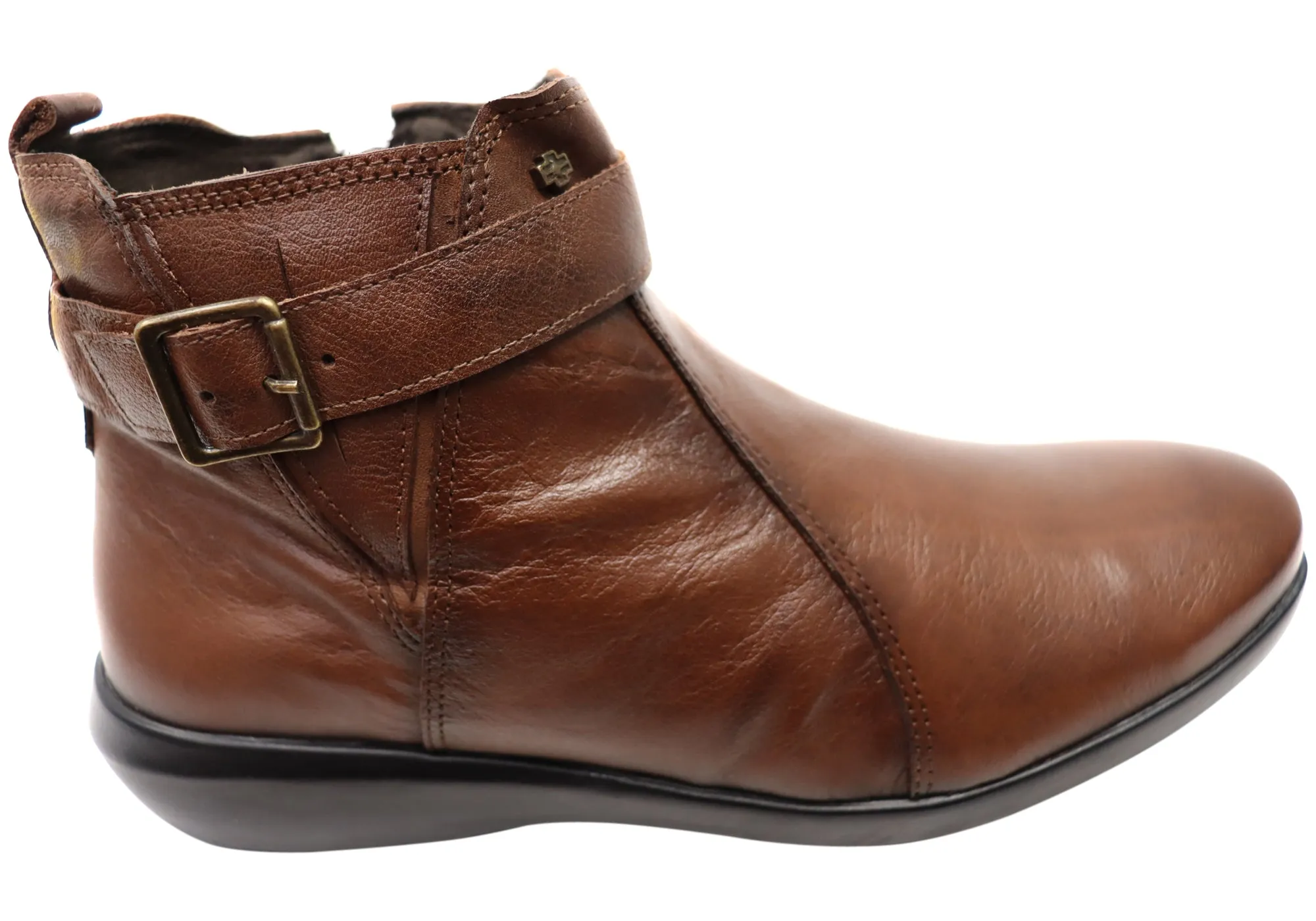 Mountain Proof Smooth Design Perlatto Tess Womens Comfortable Leather Ankle Boots Made In Brazil