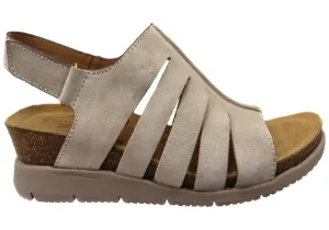 velcro Comfortiva Scottie Womens Comfort Footbed Wide Fit Leather Sandals
