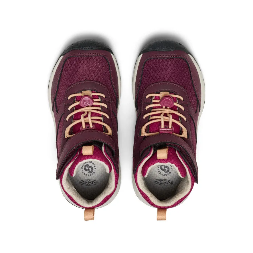 Low Profile Rainy Day Commuter Perfect Fit Little Kids' Skua Waterproof Boot  |  Fig/Peach Fuzz