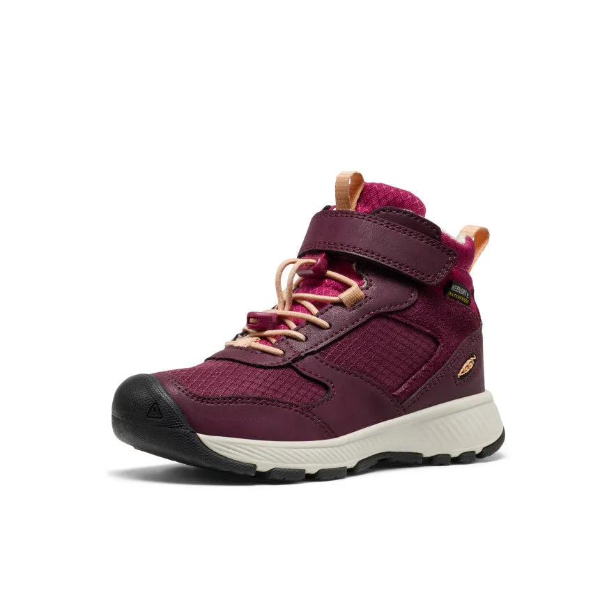 Graduate Little Kids' Skua Waterproof Boot  |  Fig/Peach Fuzz