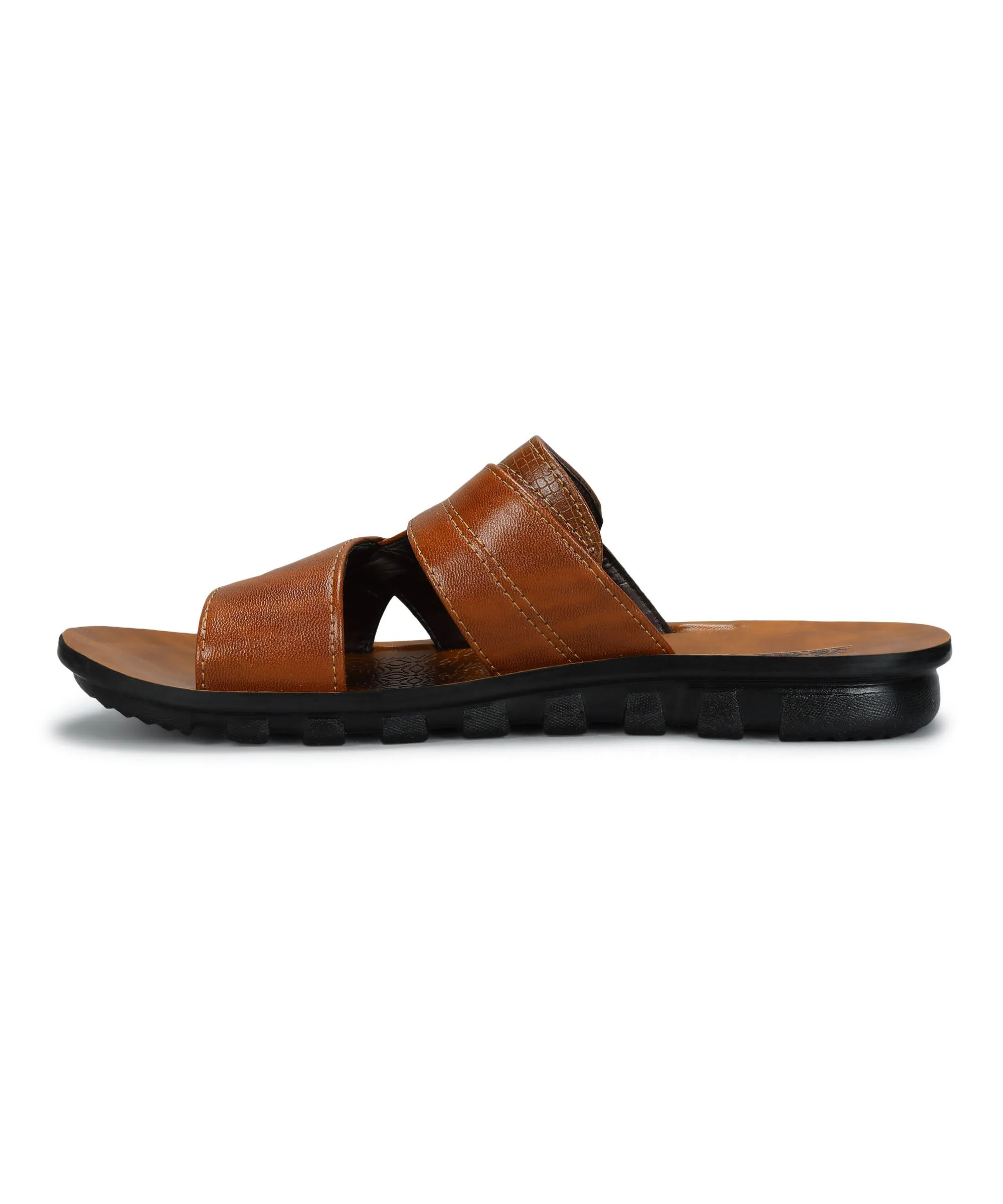 Paragon Men's Slip-on Brown Sandals for Men | Comfortable Sole & Durable Ombre Fade