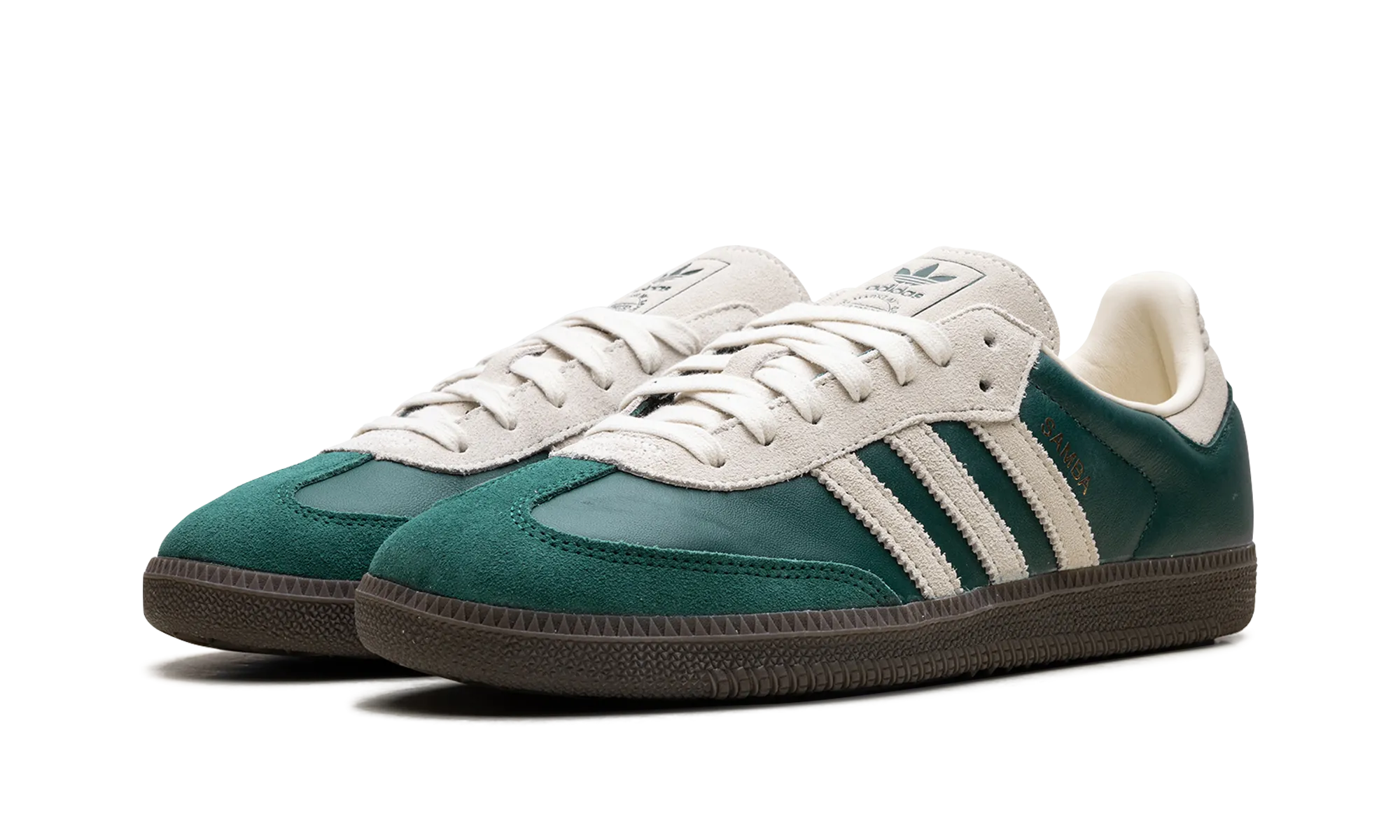 Club Edge Pure Black Samba OG "Collegiate Green Cream White"