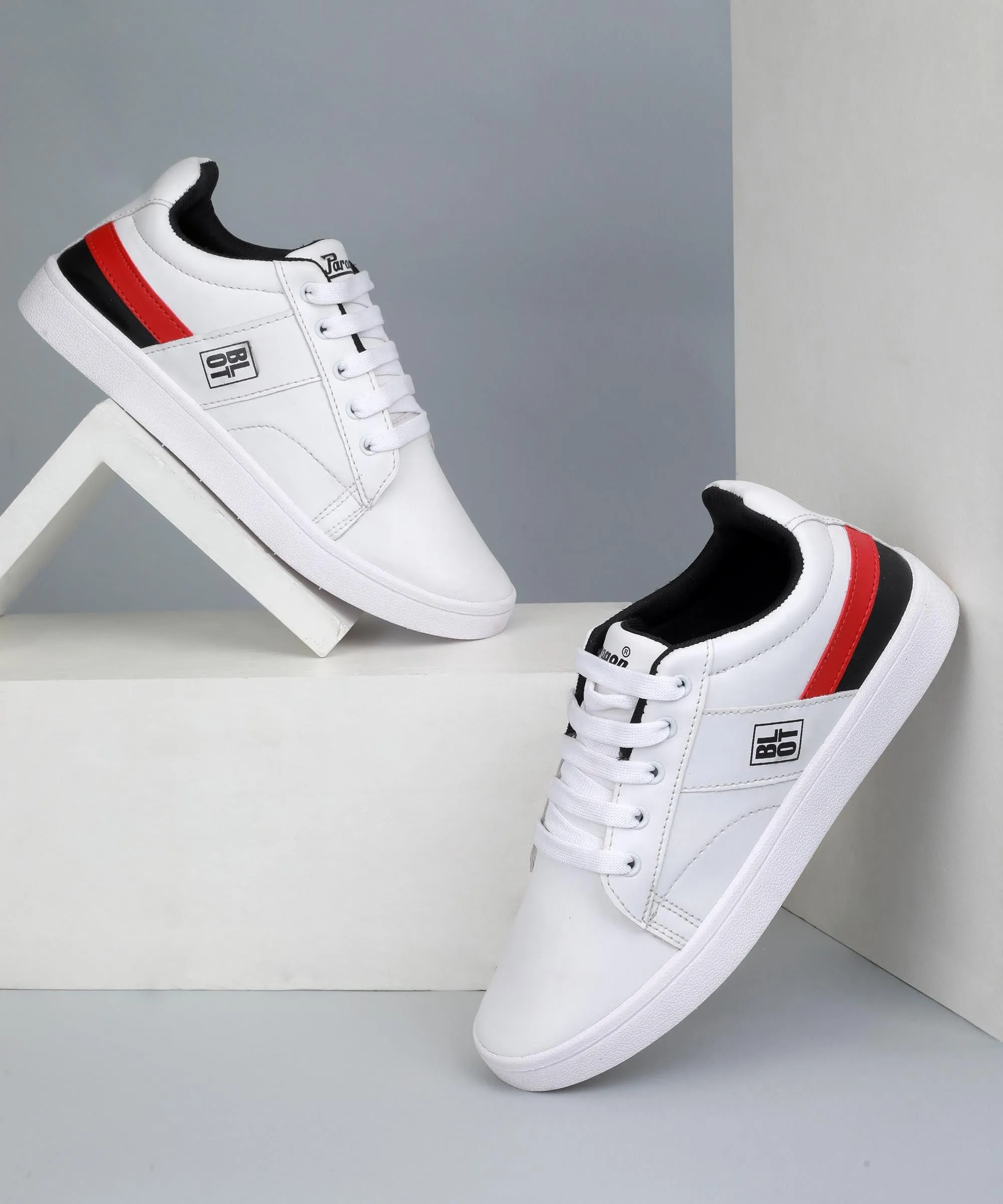 Slip Resistant Outsole Paragon K1017G Men Casual Shoes | Stylish Walking Outdoor Shoes for Everyday Wear | Smart & Trendy Design  | Comfortable Cushioned Soles White