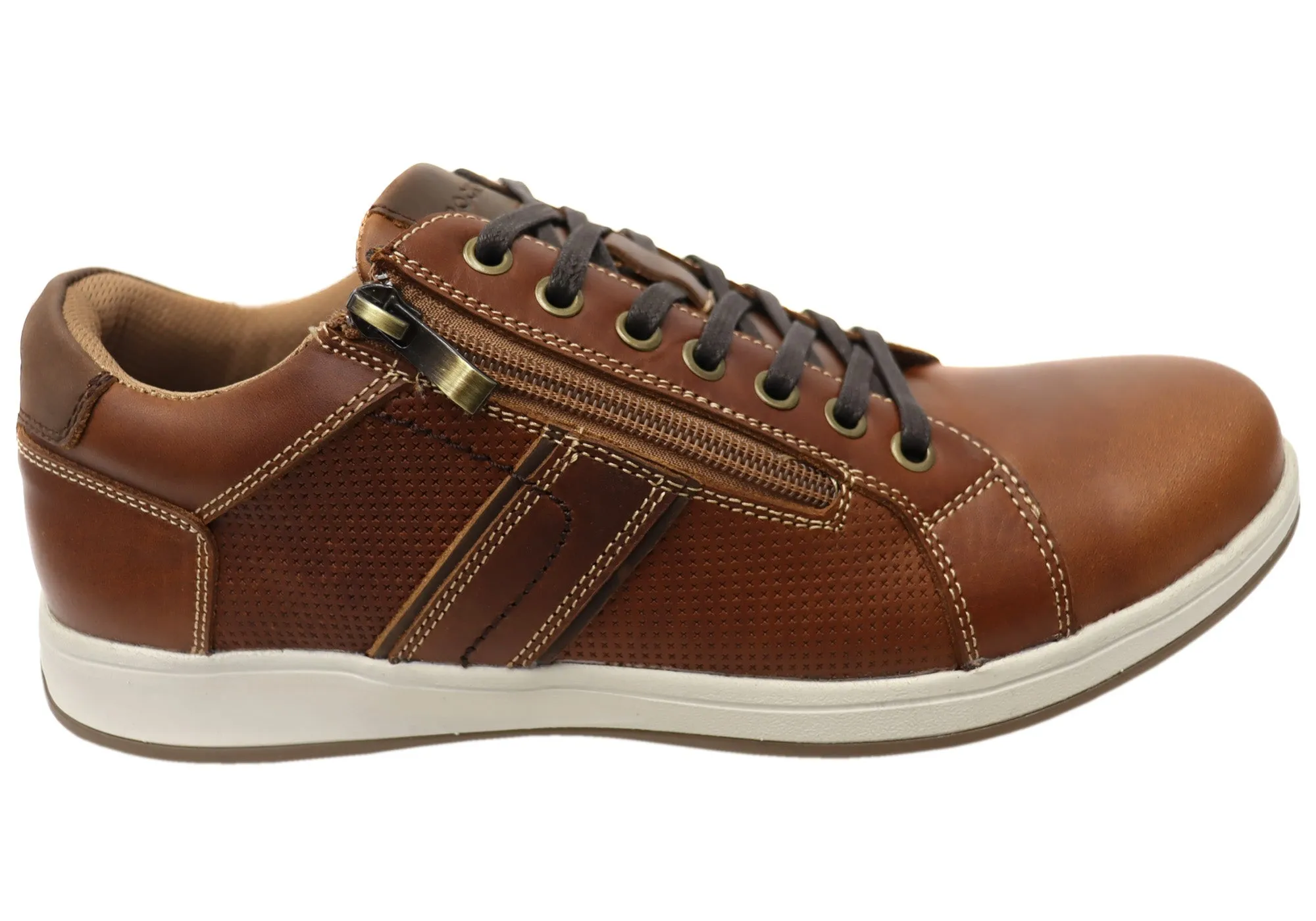Microfiber Lining Neutral Stance Support Rockport Jeraldo RO Mens Leather Comfortable Lace Up Shoes