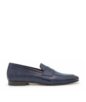 Mocassin MARKOS Grain Bleu Patin Japan Fit Modern Edge