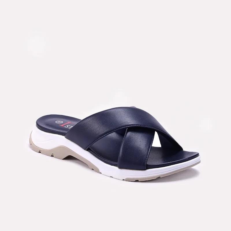 Blue Comfy Casual Slippers for Women 0413384 Carry Easy