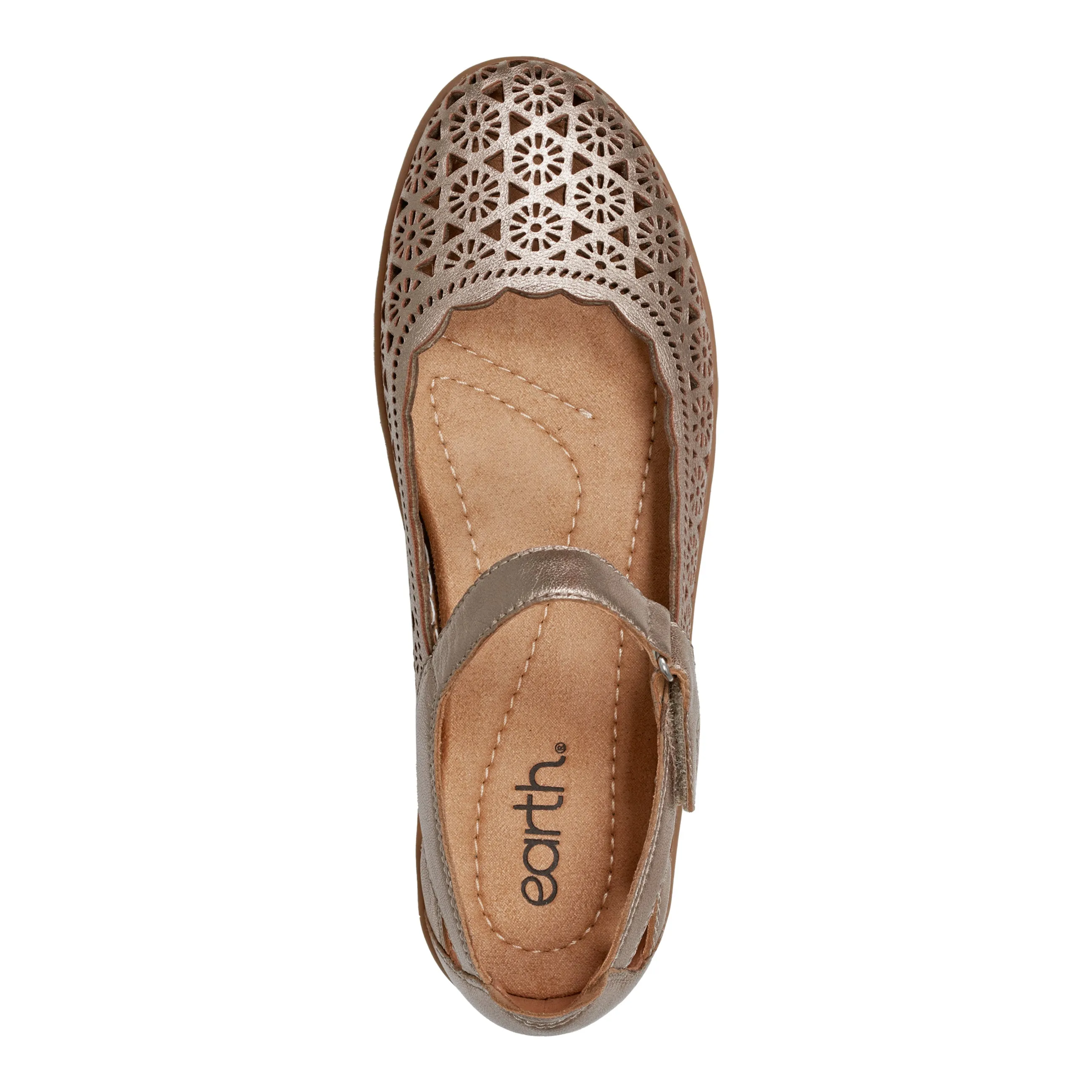Lady Perforated Slip-On Ballet Flat Busy Path Low Profile