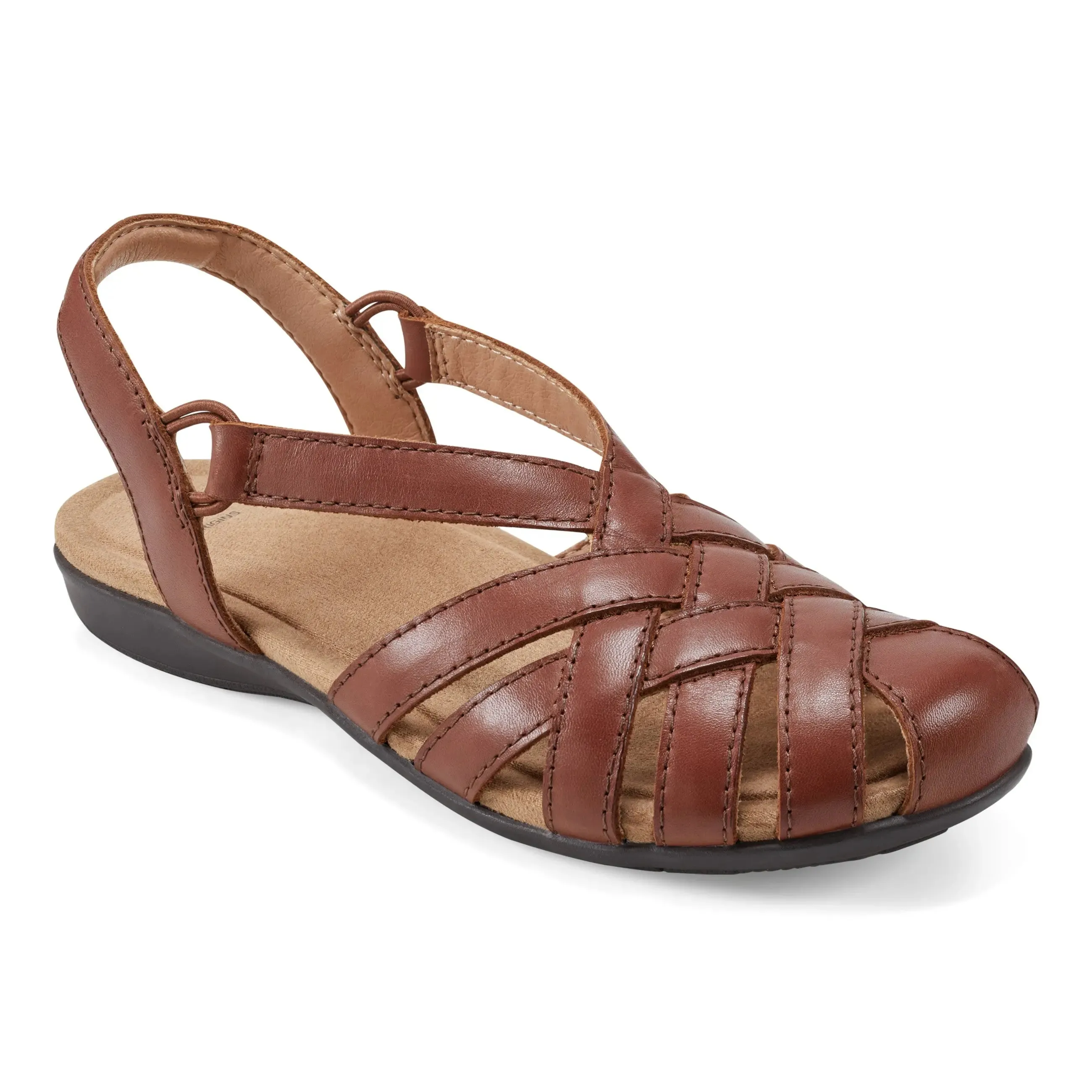 Red Glow Berri Woven Casual Round Toe Slip-on Sandals