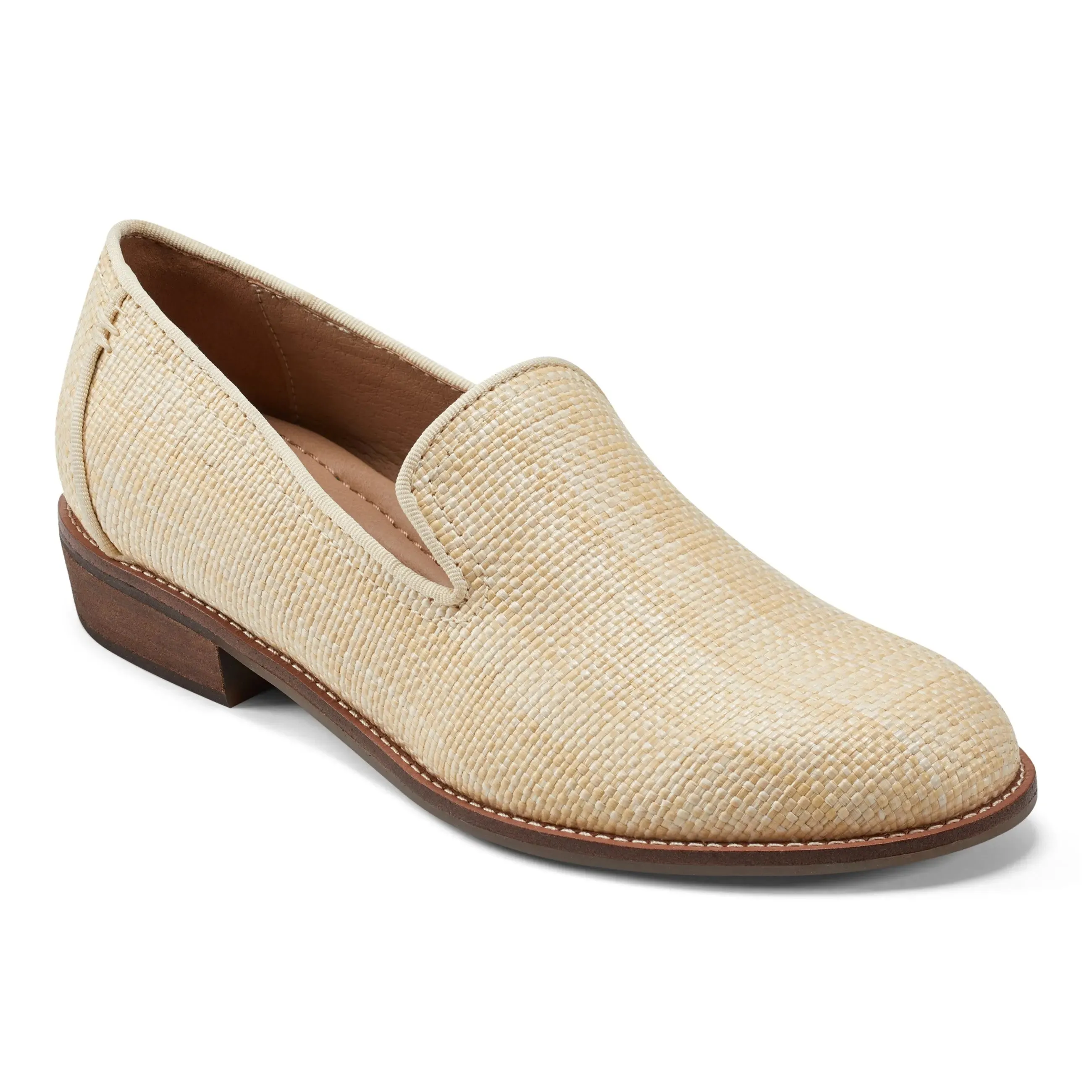 Leather Upper Edna Round Toe Casual Slip-on Flat Loafers