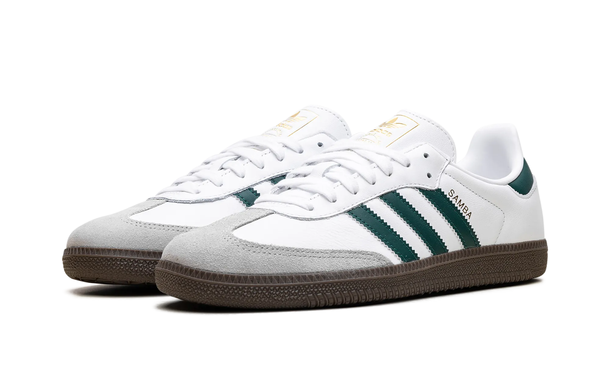 Samba OG "Cloud White Collegiate Green" Breathable Material Trail Strong