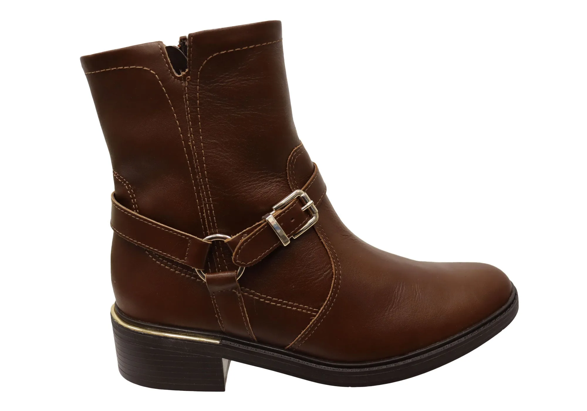 Warm Comfort Durable Fit Comfortflex Belinda Womens Brazilian Comfortable Leather Ankle Boots