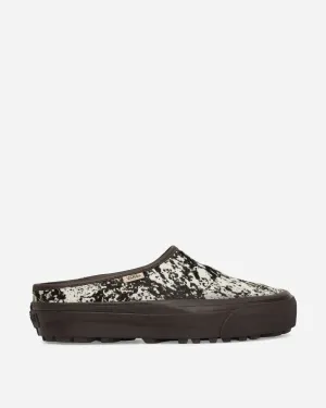 Heat Mode Premium Style 17 Pony Hair Mules Chocolate Plum