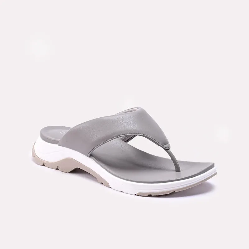 Cold Tone Lightweight Design Womens Gray Comfy Flip Flops 0413383