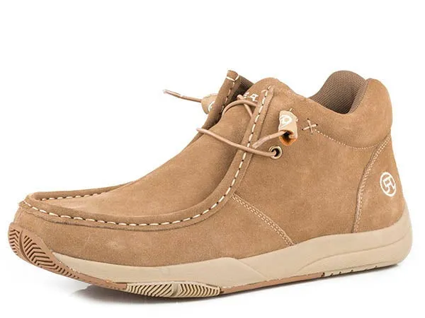 Fresh Tone Long Hours Roper Tan Suede Men's Casual Shoe