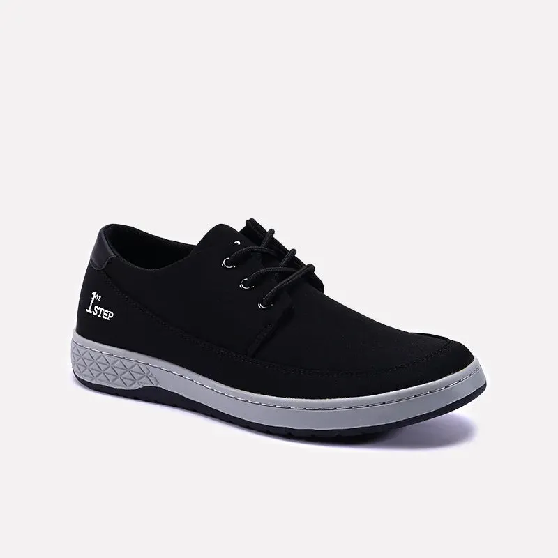 Bonded Overlays Sneaker Shoes Black 0120523
