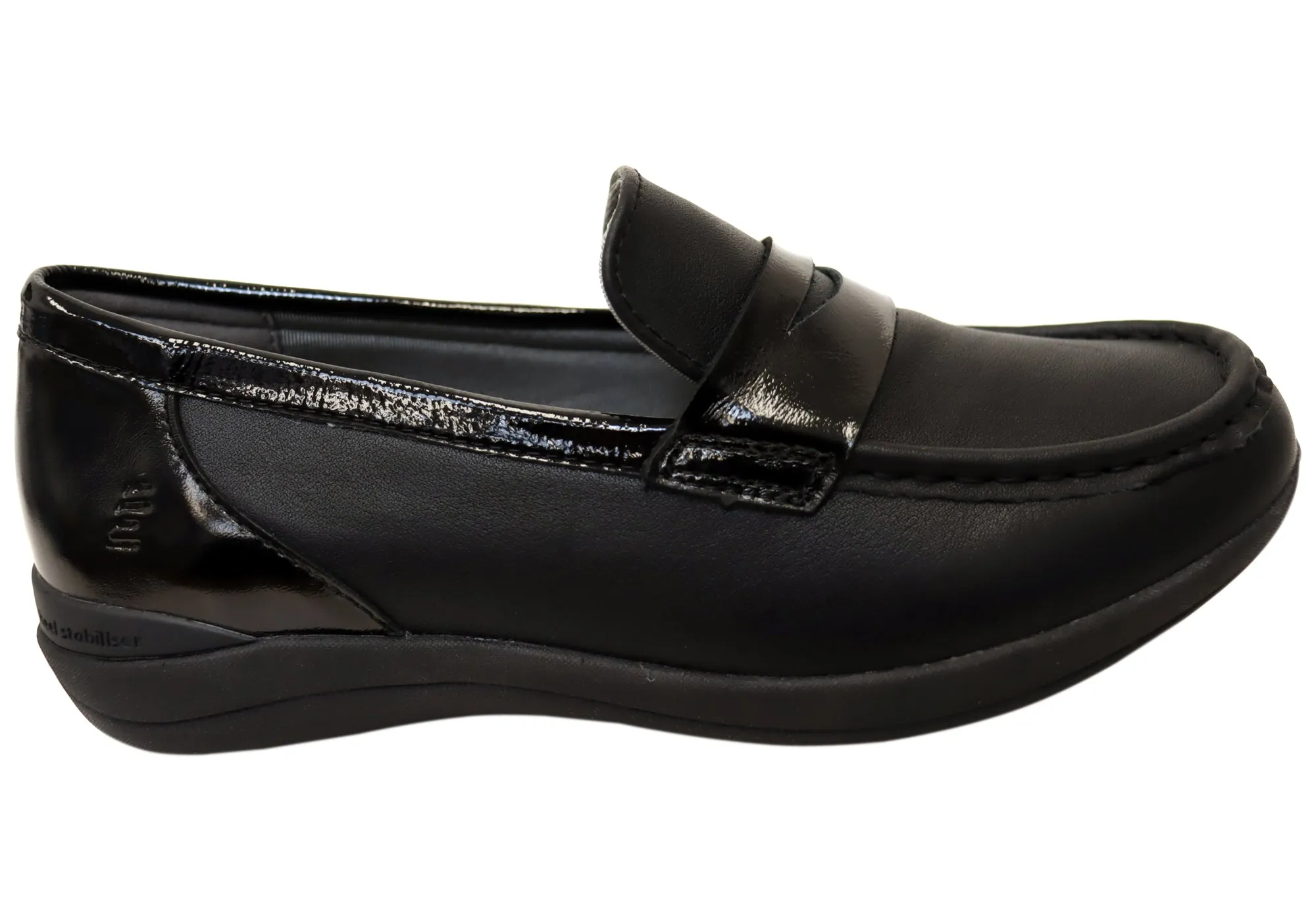 Non-Slip Design Homyped Glee Penny Loafer Womens Leather Comfortable Supportive Shoes
