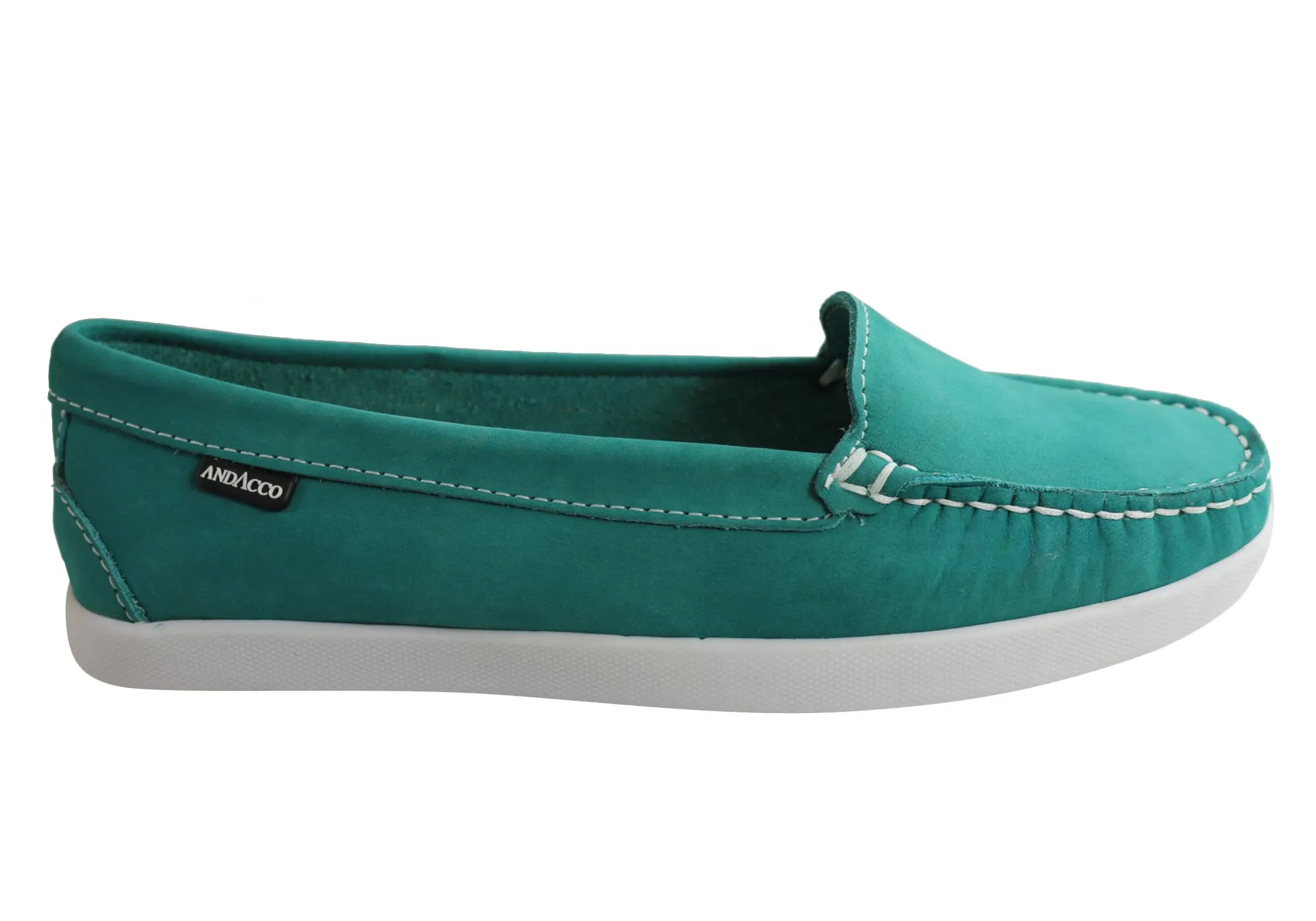 Andacco Amore Womens Comfortable Flat Leather Loafers Made In Brazil Everyday Function Wild Jog