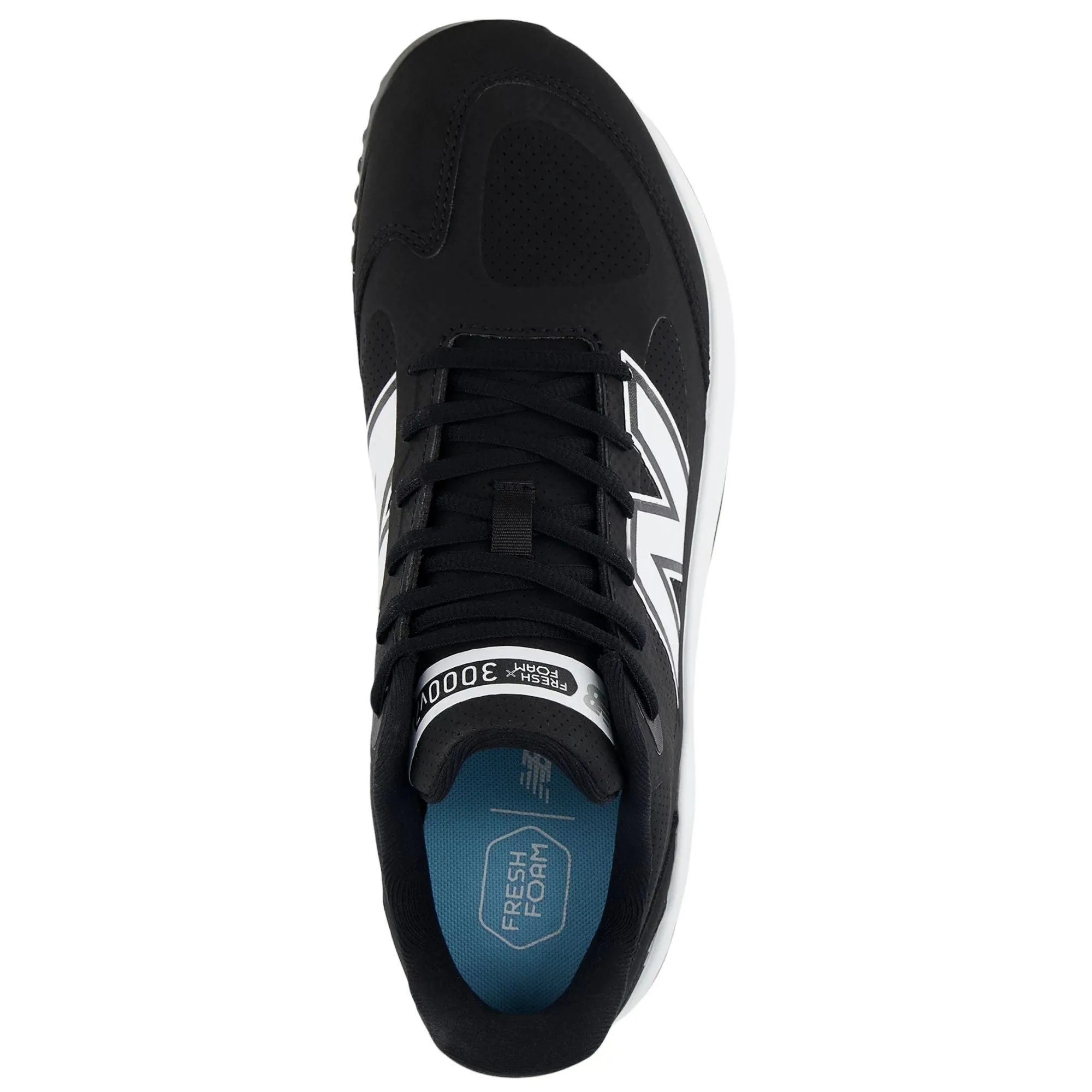 New Balance Men's Fresh Foam 3000 v7 Synthetic Turf Baseball Shoes - Black - T3000SK7 Marathon Fit Stone Grip
