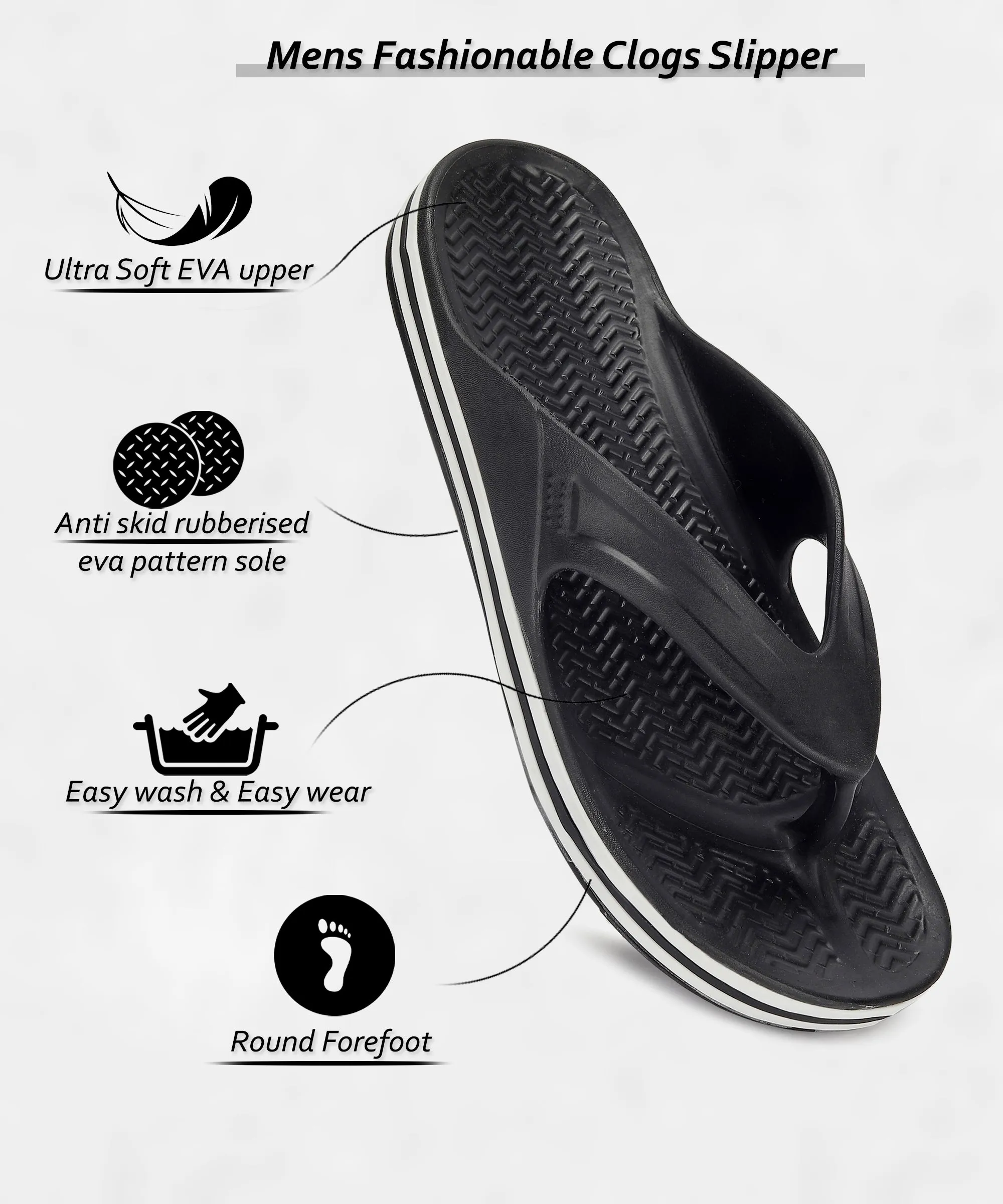 Paragon EVK3414G Men Slippers | Lightweight Flipflops for Indoor & Outdoor | Casual & Comfortable | For Everyday Use Trail Running