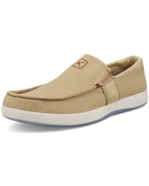 Twisted X Men's Khaki Slip Ons Style Comfort Light Ride