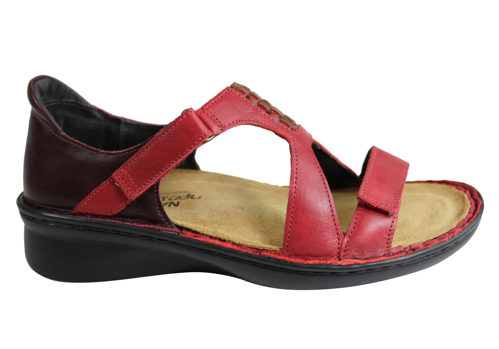 Supportive Fit Breath Panel Naot Figaro Womens Leather Comfort Wide Fit Orthotic Friendly Sandals