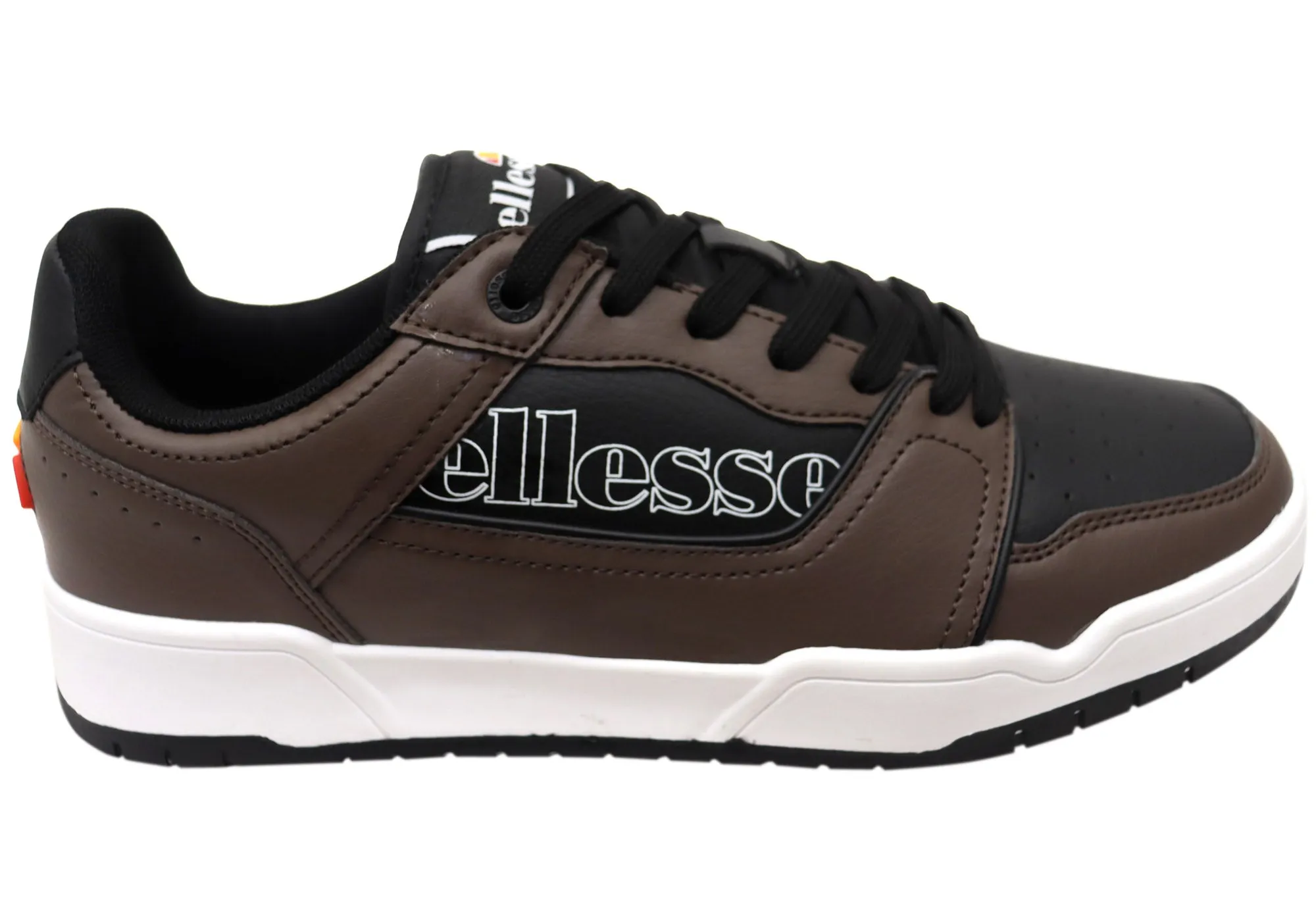 Ellesse Mens Comfortable Casual Lace Up Vista Cupsole Sneakers Pressure Relief Pads Sleek