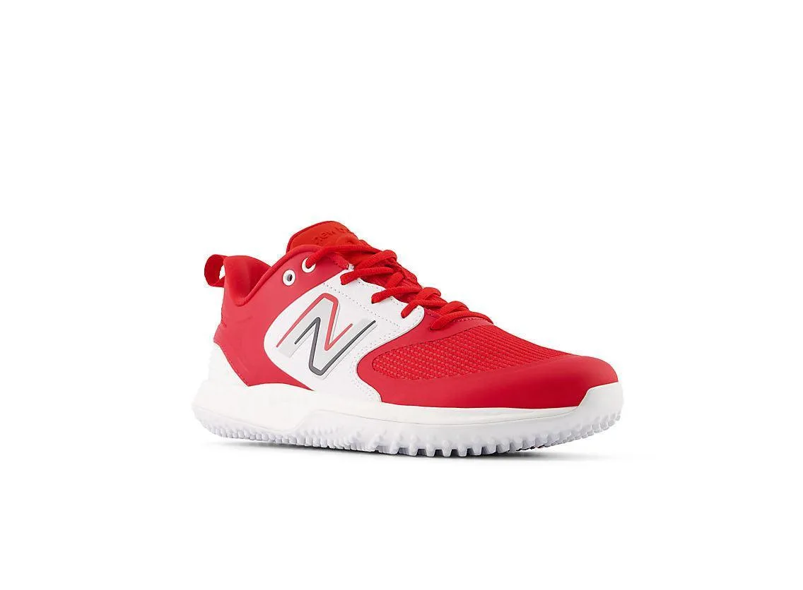 Training Mode New Balance Men's Fresh Foam 3000 V6 Turf Baseball Shoes - Red with White - T3000TR6