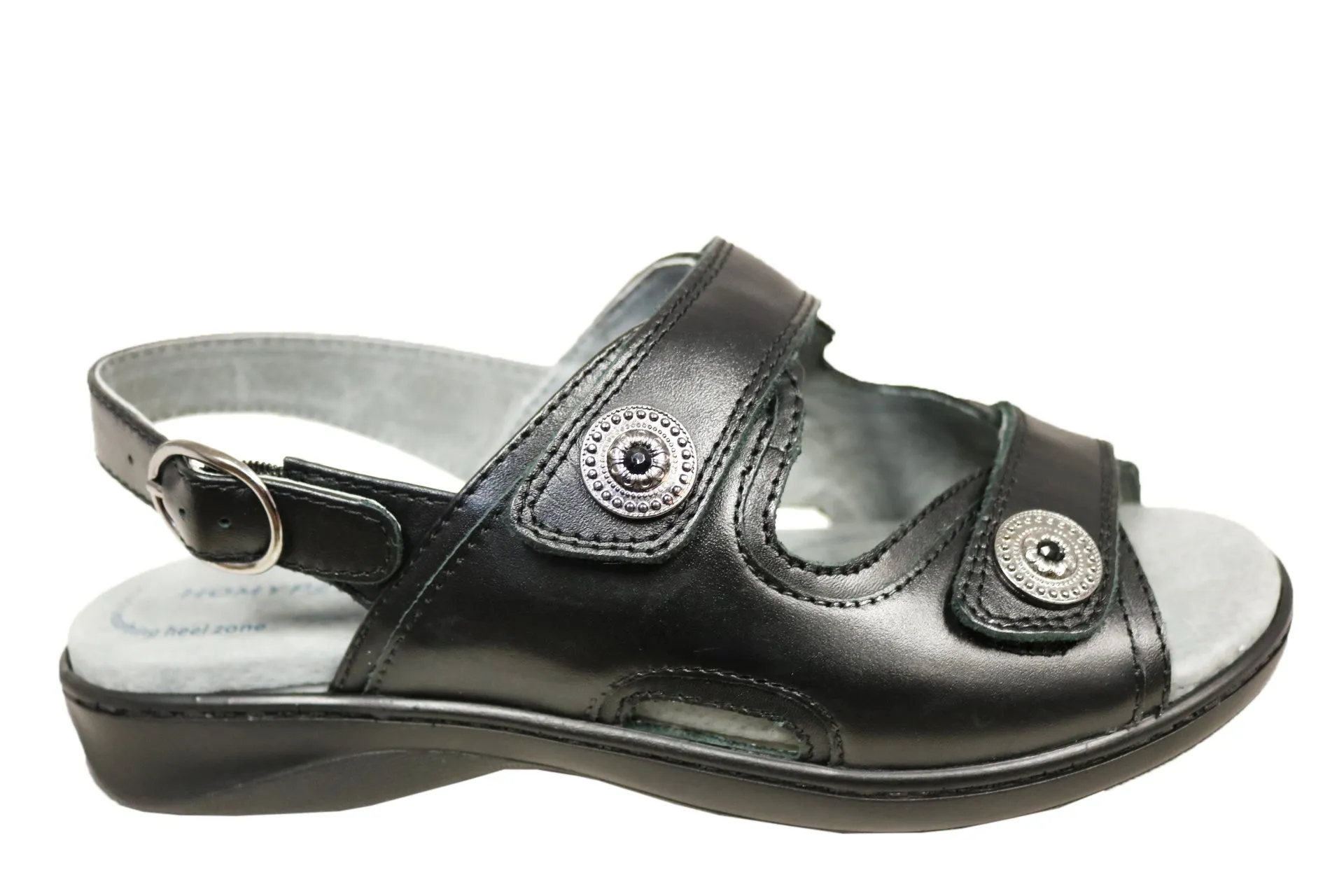 Light Travel Flats Homyped Waverley Womens Supportive Leather Wide Fit Sandals