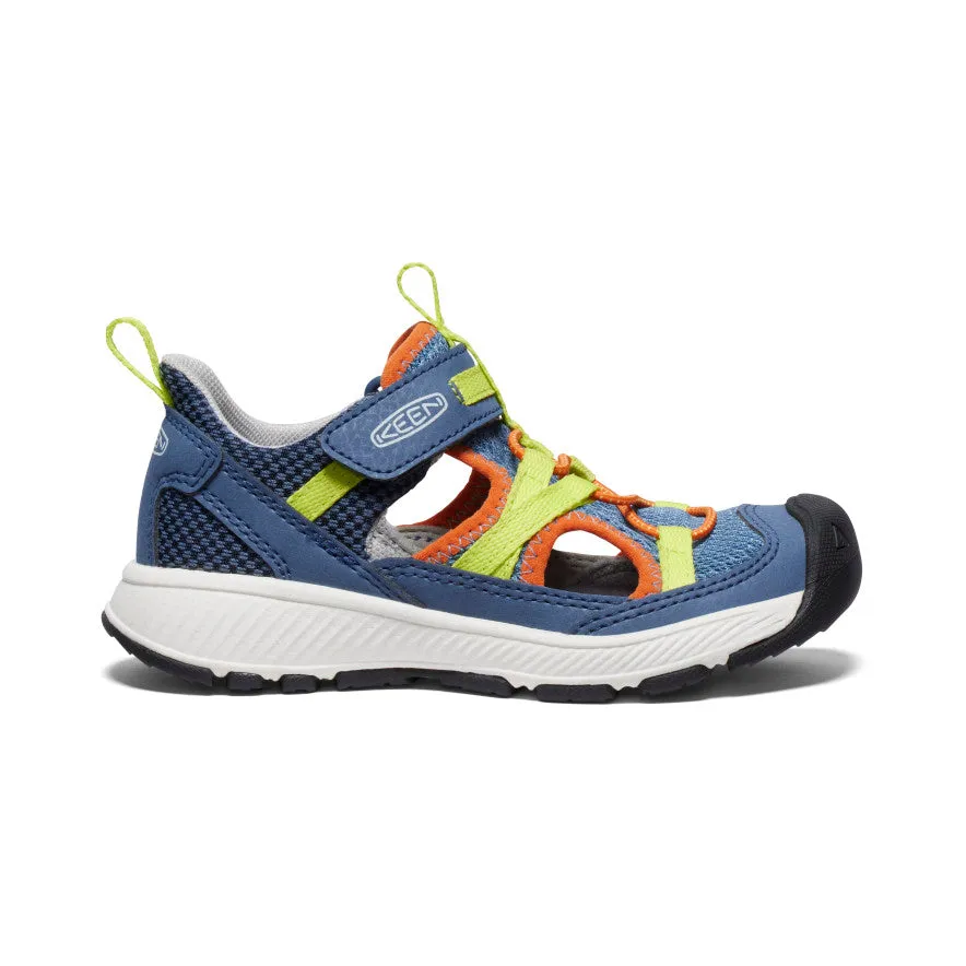 Shiny Gem Chill Time Little Kids' Motozoa Sandal  |  Vintage Indigo/Scarlet Ibis